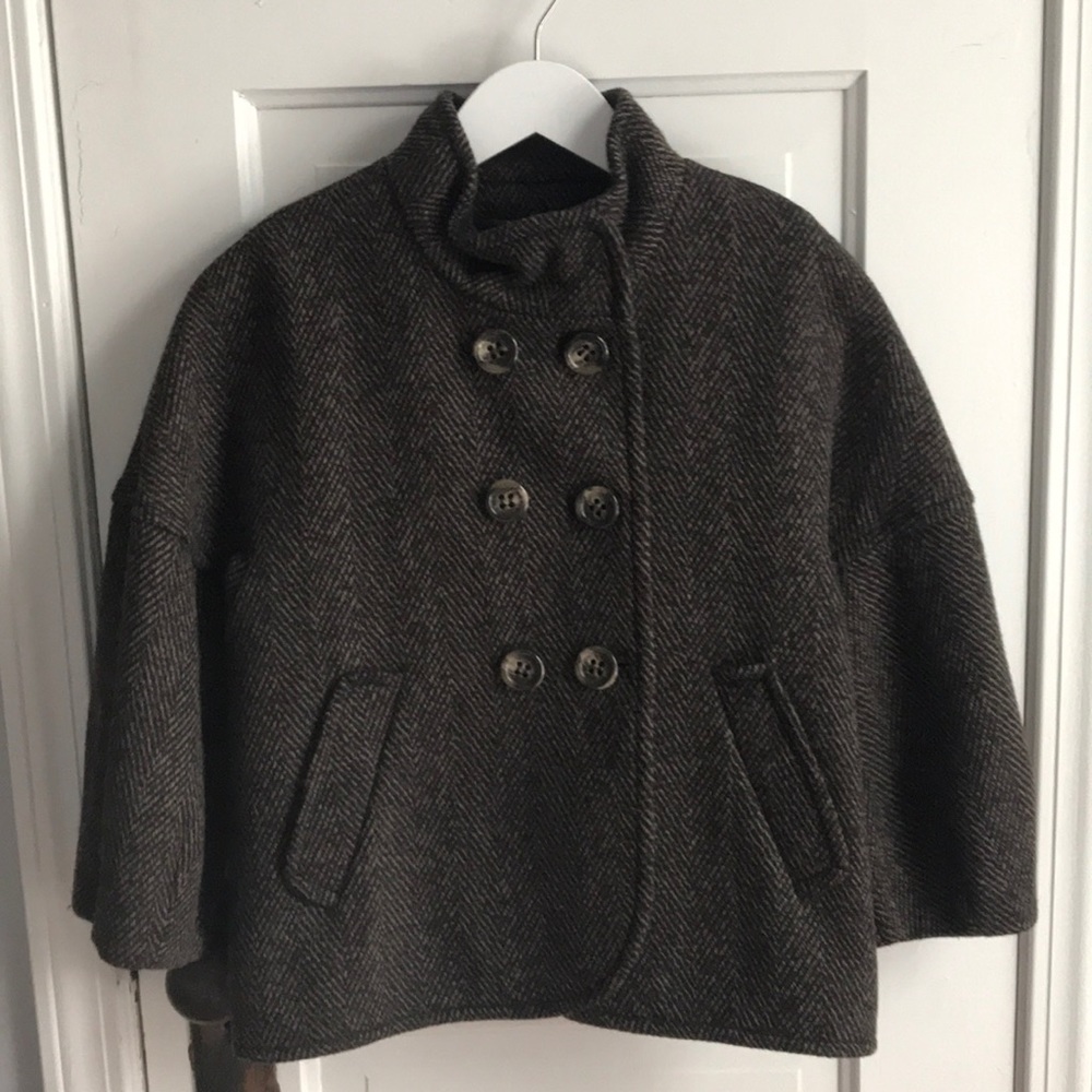 BCBGMAXAZRIA 3/4 sleeve tweed jacket